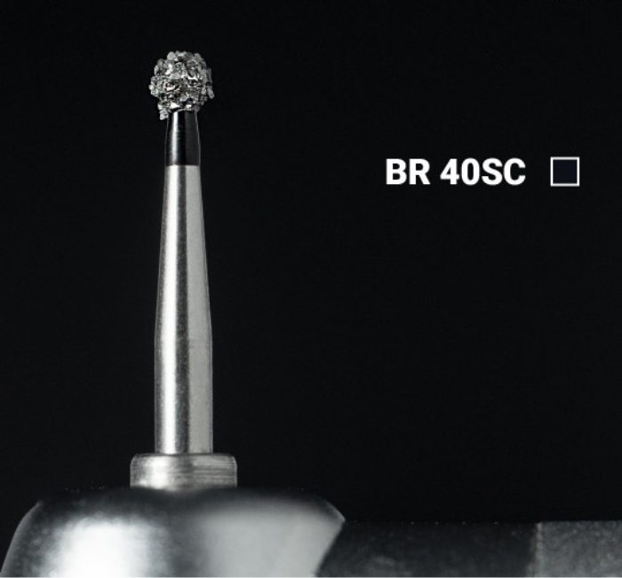 Діамантовий бір BR-40SC. Кулястий (кулька) (ISO 001/018), чорний, Mani.Оригінал., фото 1