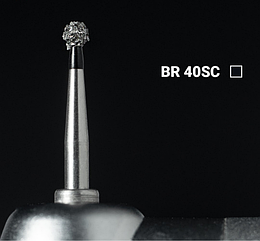 Діамантовий бір BR-40SC. Кулястий (кулька) (ISO 001/018), чорний, Mani.Оригінал.