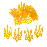 Вирубка з фетру ТРИЗУБ, 6 см, ЖОВТИЙ, 1 шт