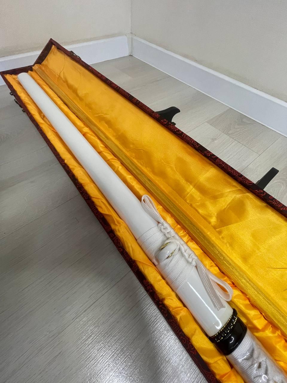 Самурайский меч Катана длинная, 1 м. Белая - фото 6 - id-p1654442811