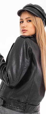 Куртка косуха жіноча молодіжна з натуральної шкіри., фото 2
