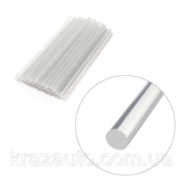 Комплект стрижнів клейових прозорих 11,2 мм * 300 мм, пак. 1 кг INTERTOOL RT-1026