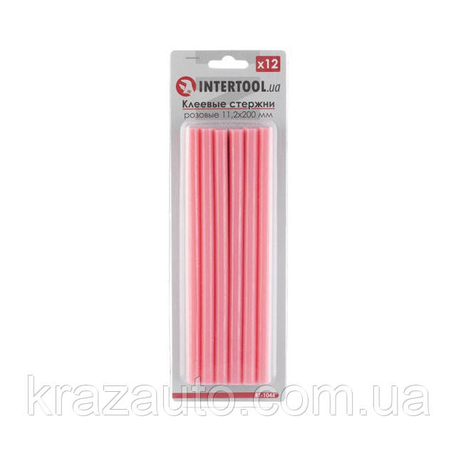 Комплект стрижнів клейових рожевих 11,2 мм * 200 мм, 12 шт. INTERTOOL RT-1046