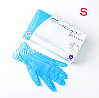 Нитриловые перчатки ТМ "Medicom" SafeTouch Slim Blue, размер S, ГОЛУБОЙ. 4.2 г., 100 шт