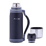 Термос Kamille KM-2015 Чорний 1200мл Термос з нержавіючої сталі Якісний термос Термос для пікніка, фото 4