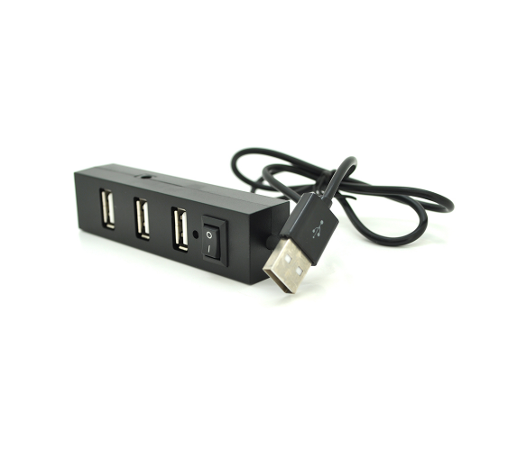 Хаб USB 2.0 4 порти, чорний