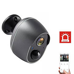 Акумулятор 2 MP Wi-Fi камера Wonsdar CB1 black захищає від атмосферних дій і PIR датчика. Tuya