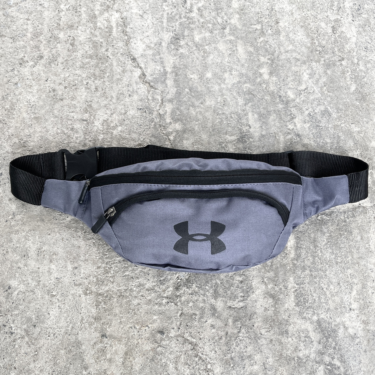 Бананка поясна under armour чоловіча сіра сумка через плече спортивна андер армор