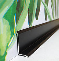 Чорний накладній алюмінієвий L- образний плінтус BEST DEAL 6/30 чорний, висота 30 мм, довжина 2,7 м