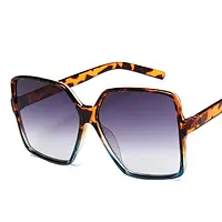 Жіночі сонцезахисні окуляри 2020 великі — Синій леопард