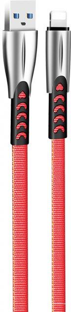 Кабель USB-Lightning 1м ColorWay, 2.4А, zinc alloy, червоний (CW-CBUL010-RD) (код 114651), фото 1