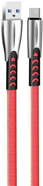 Кабель USB-Type-C 1м ColorWay, 2.4А, zinc alloy, червоний (CW-CBUC012-RD) (код 114664), фото 1