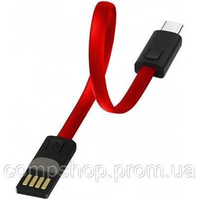 Кабель USB-Type-C 0.22м ColorWay, 2.4А , брелок, червоний (CW-CBUC023-RD) (код 114666), фото 1