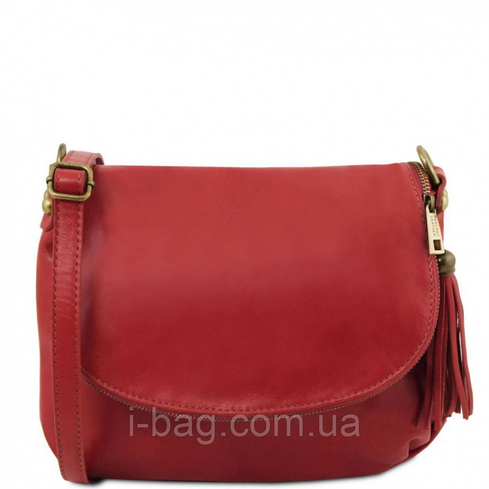 Жіноча шкіряна сумка на плече Tuscany Leather Bag TL141223 (Червоний)