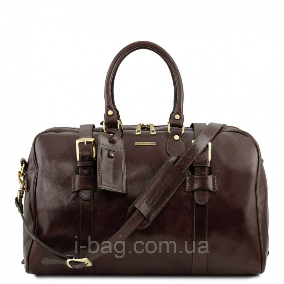 Дорожня шкіряна сумка з пряжками — Малий розмір Tuscany TL141249 Voyager (Темно-коричневий)