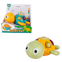 Музична черепашка бат., 2 кольори, звуки, мелодії, кор. 19,5*12,2*14,5 см (72 шт./2)