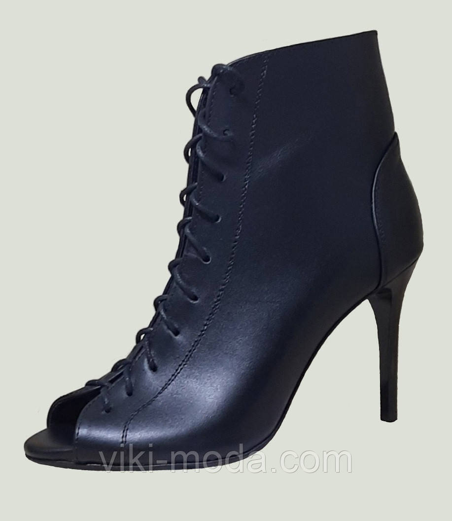 Ботільйони для High Heels (Хай Хілс) натуральна чорна шкіра