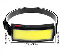 Налобний ліхтар BL F007 COB + USB charge  ⁇  Ліхтарик на голову акумуляторний  ⁇  LED ліхтарик на лоб, фото 5