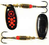 Блешня Mepps Black Fury 4 Black/помаранчеві крапки 8г, фото 1