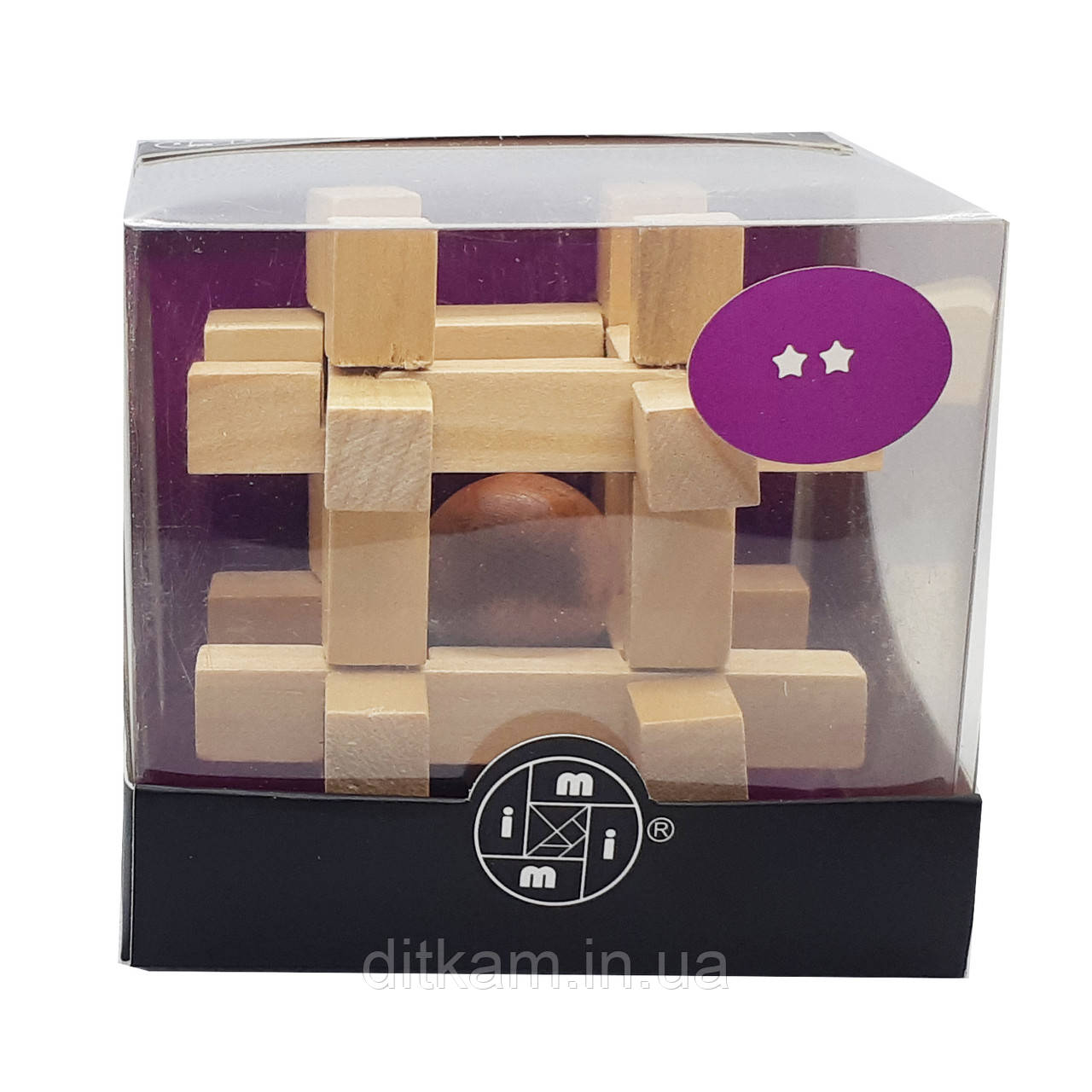 Деревянная головоломка Мяч в клетке, фото 1