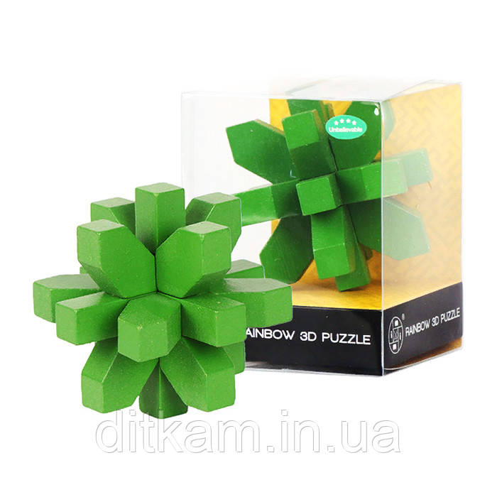 Деревянная головоломка Rainbow Снежинка, фото 1