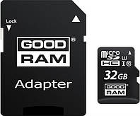 Карта памяти GoodRam microSDHC 32GB Class 10 UHS I (M1AA-0320R12) + SD адаптер