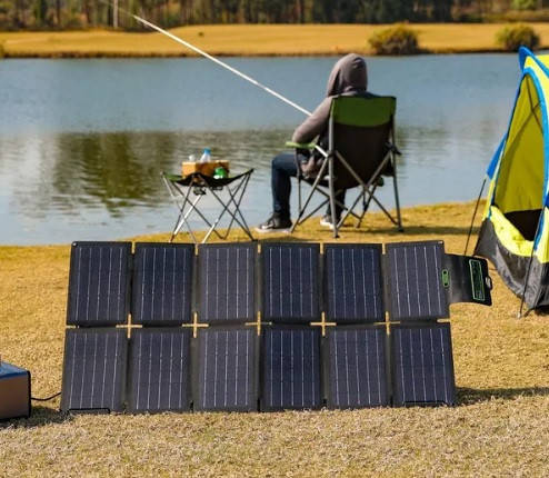 Сонячна батарея Topsolar 100w повербанк, сонячна панель, фото 1