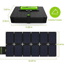 Сонячна батарея Topsolar 100w повербанк, сонячна панель, фото 4