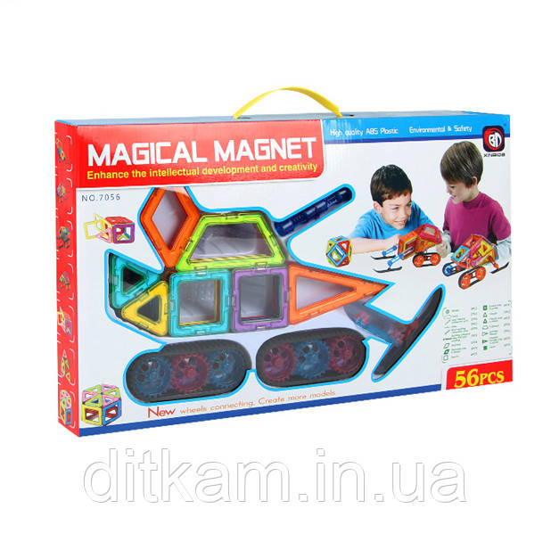 Магнітний конструктор Magical Magnet 56 ел.