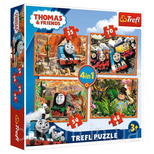 Пазл Trefl 4 в 1 Томас і друзі, фото 1