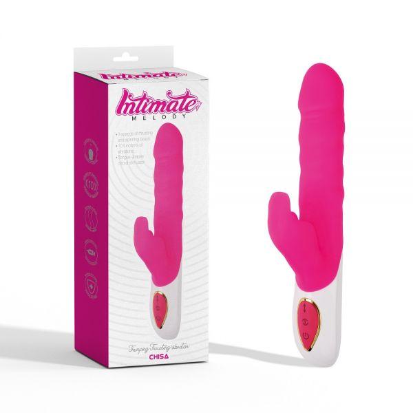 Рожевий мультишвидкісний вібратор Thumping Thrusting Vibrator | Puls69, фото 1