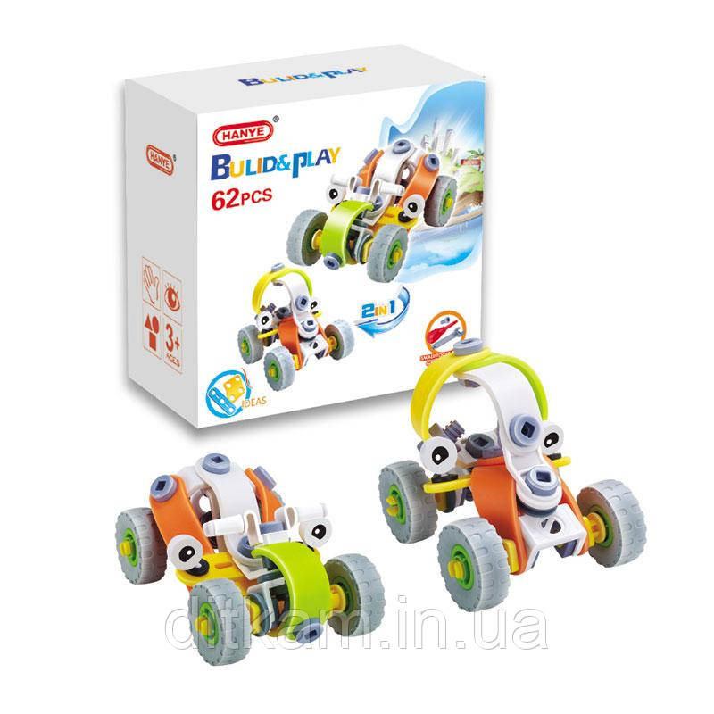 Конструктор Build&Play 2 в 1 Тачки 62 эл. (J-7721), фото 1