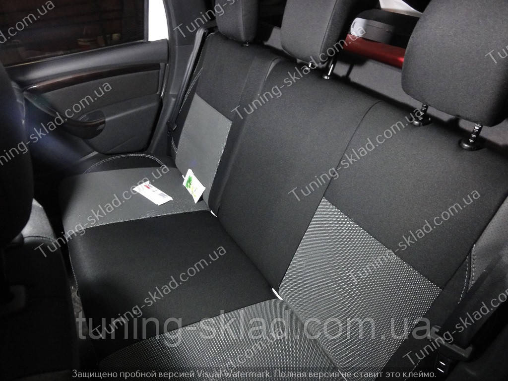 Чохли на сидіння Рено Дастер (чохли з екошкіри Renault Duster стиль Premium), фото 1