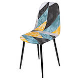 Чехол на стілець. Універсальний еластичний чохол на кухонному стільці. Чехол на стул со спинкой, фото 2