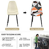 Чехол на стілець. Універсальний еластичний чохол на кухонному стільці. Чехол на стул со спинкой, фото 5