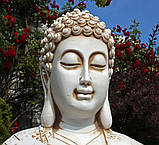 Садова фігура Будда зі штучного мармуру 70х43х32 см, фото 3