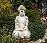Садовая фигура Будда из искусственного мрамора 70х43х32 см