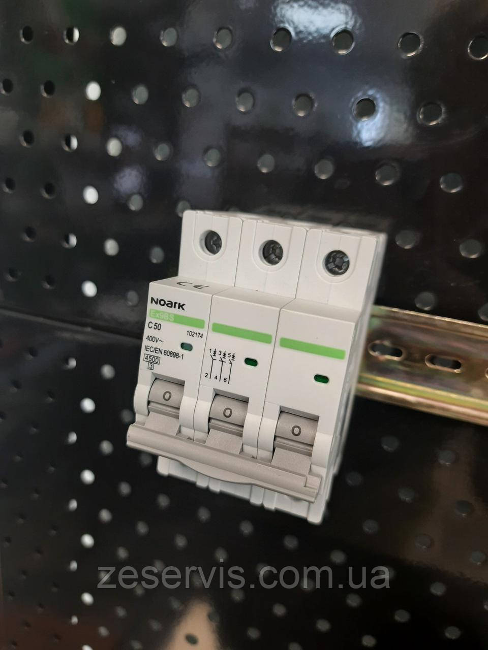 Модульні автоматичні вимикачі Noark Ex9BS 3P C50, фото 1