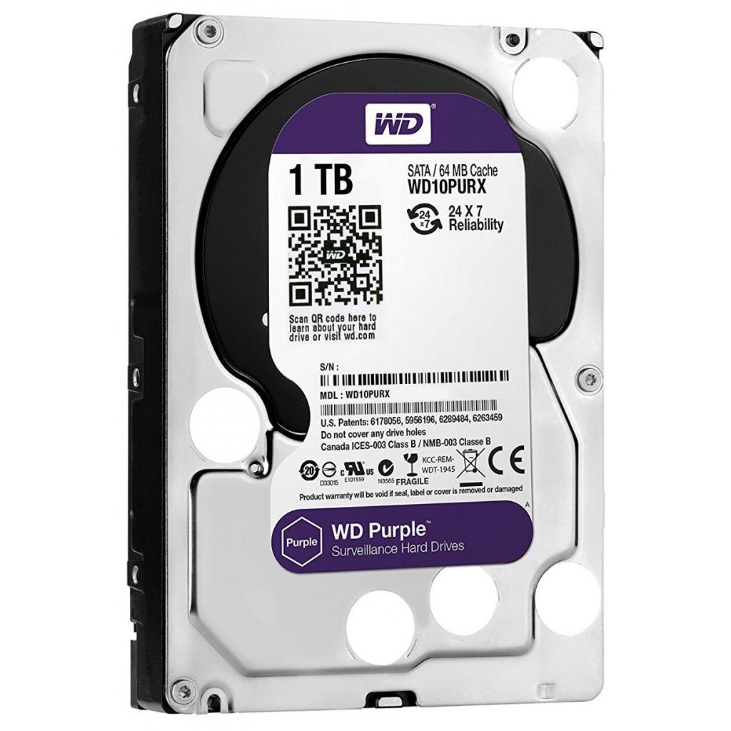 Накопичувач WD 1TB 64MB SATA III Purple (WD10PURZ) - фото 2 - id-p576368290