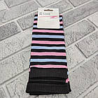 Гетри жіночі весна/осінь чорно-рожево-блакитна смужка "Класик" (7в 22) ГЗ-1378, фото 2