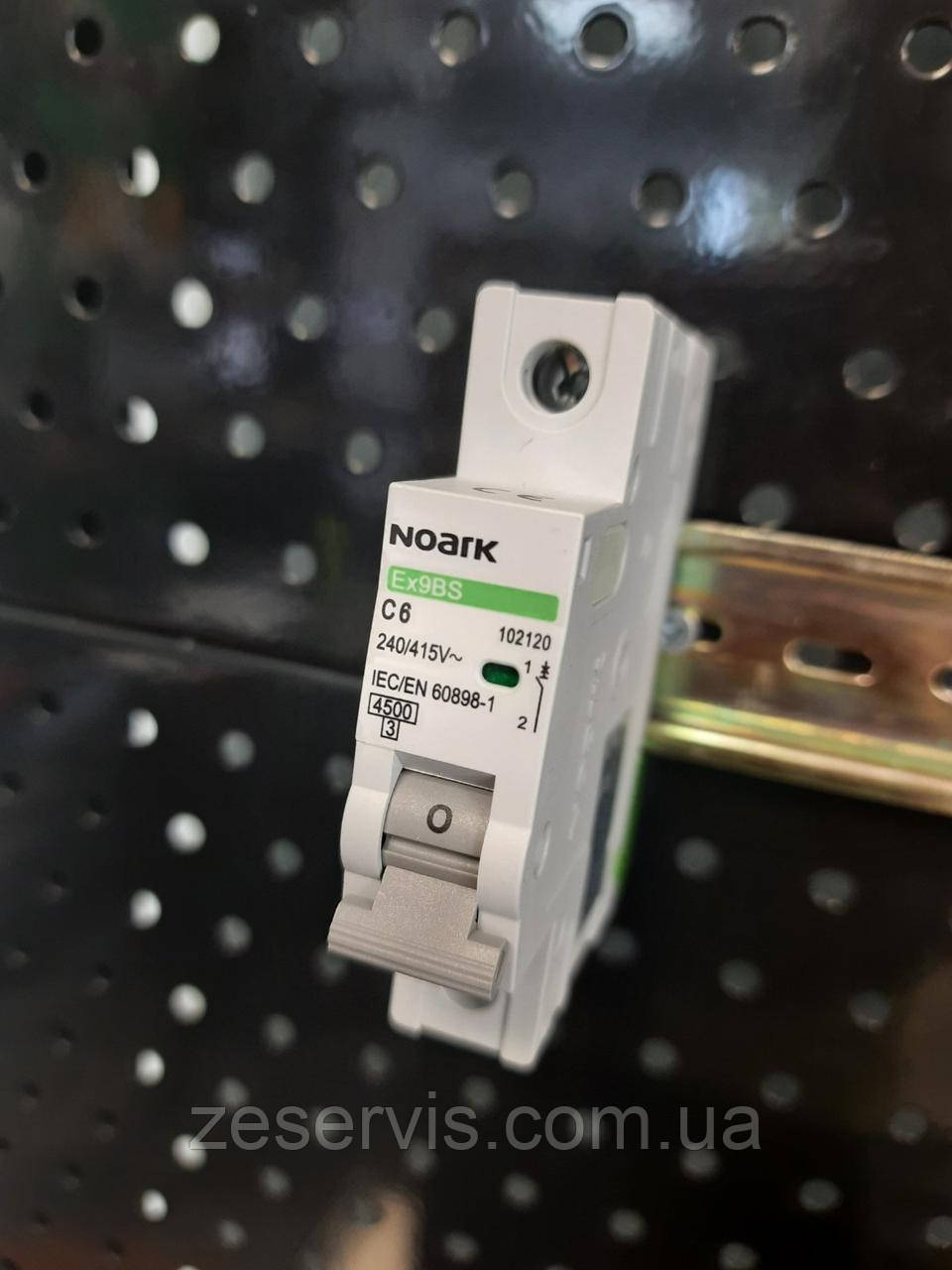 Модульні автоматичні вимикачі Noark Ex9BS 1P C6, фото 1