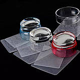 Штамп силіконовий для стемпінга+2 скрапер-пластини з візерунками, фото 4