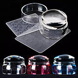 Штамп силіконовий для стемпінга+2 скрапер-пластини з візерунками, фото 7