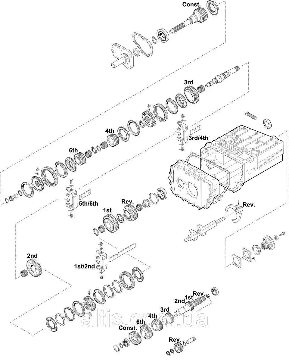 Купить Запчасти КПП ZF 6S 700 BO (1351 001 xxx): продажа, подбор