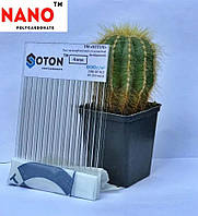Полікарбонат стільниковий SOTON NANO, 4 мм, прозорий, лист - 2100 x 3000 мм