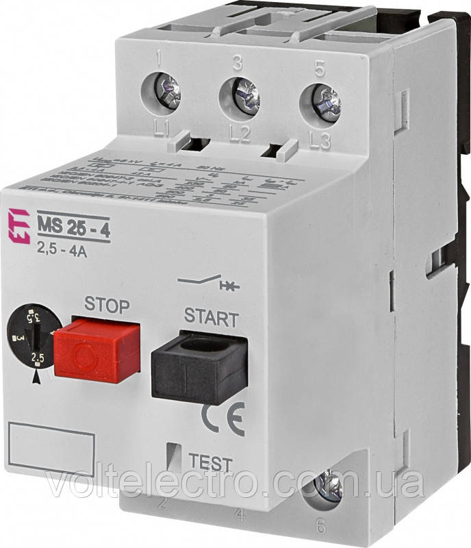 Автоматические выключатели защиты двигателей MS25-4 (2,5-4A) - фото 1 - id-p565268490