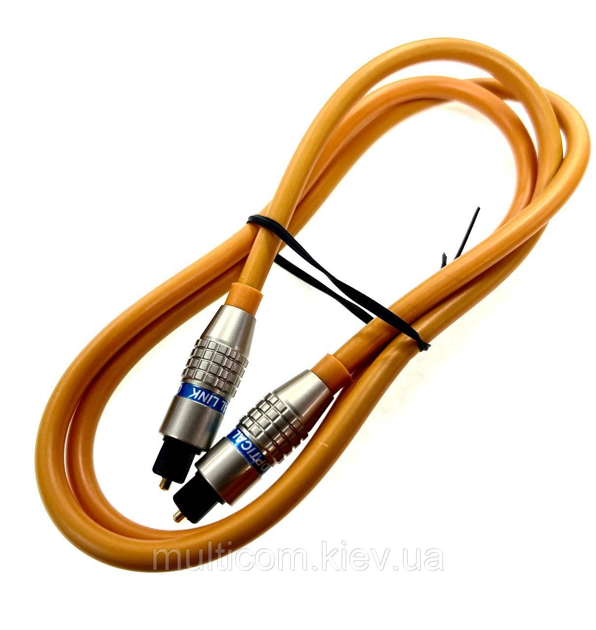 05-04-002. Шнур оптичний (toslink plug - toslink plug), діам.-4мм, чорний, 1м, блістер
