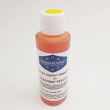Гелева фарба AmeriColor Жовтий електрик/Electric yellow 128 г
