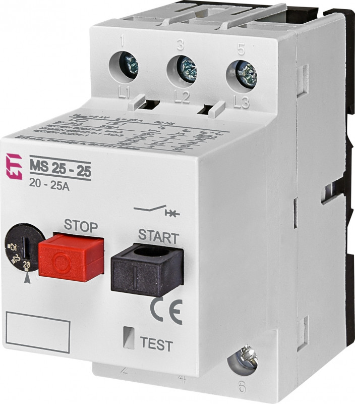 Автоматичний вимикач захисту двигуна ETI MS 25-25 (20-25A)