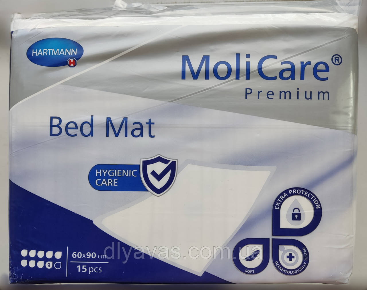 Пеленки гигиенические одноразовые впитывающие MoliCare Premium Bed Mat 9  капель 60x90 15шт (ID#1654604127), цена: 441 ₴, купить на